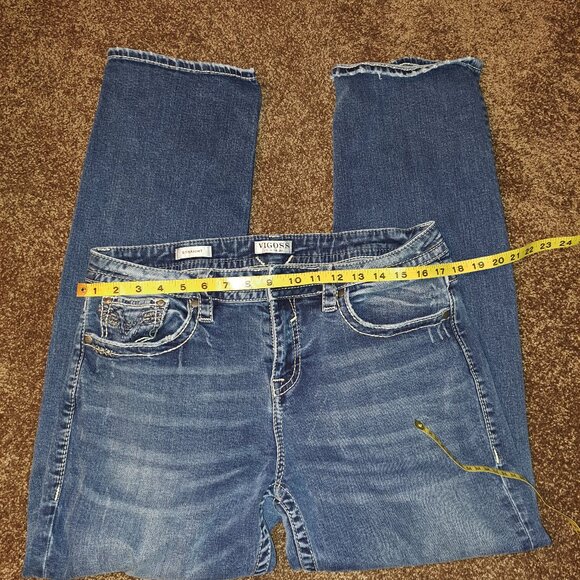 Vigoss Straight Embroidered Pocket Denim Jeans - Picture 6 of 10